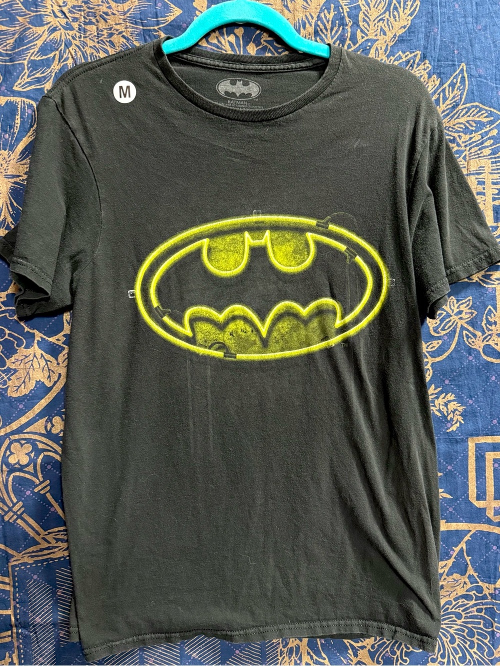 Vintage Batman Neon Bat Sign T-shirt Size M